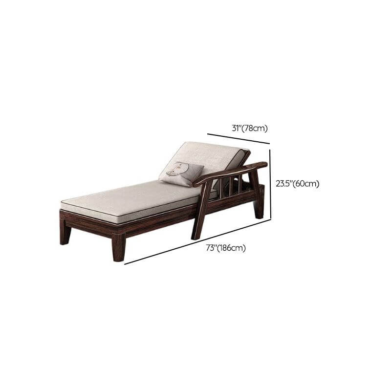 Cotton Blend Upholstered Chaise Chair Front View