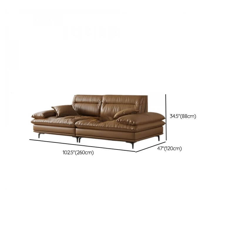Interior showcasing Cowhide Auburn Floor Sofa