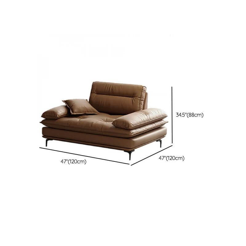 Modern design of Cowhide Auburn Floor Sofa