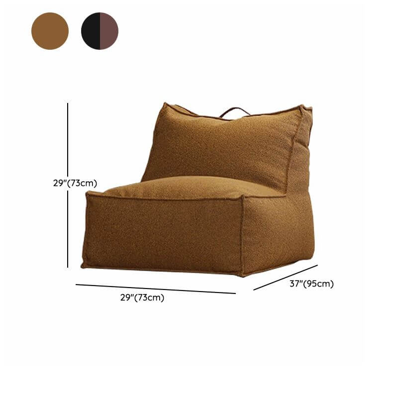 Black-brown polyester blend bean bag lounger