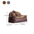 Luxurious gray bean bag sofa from the side