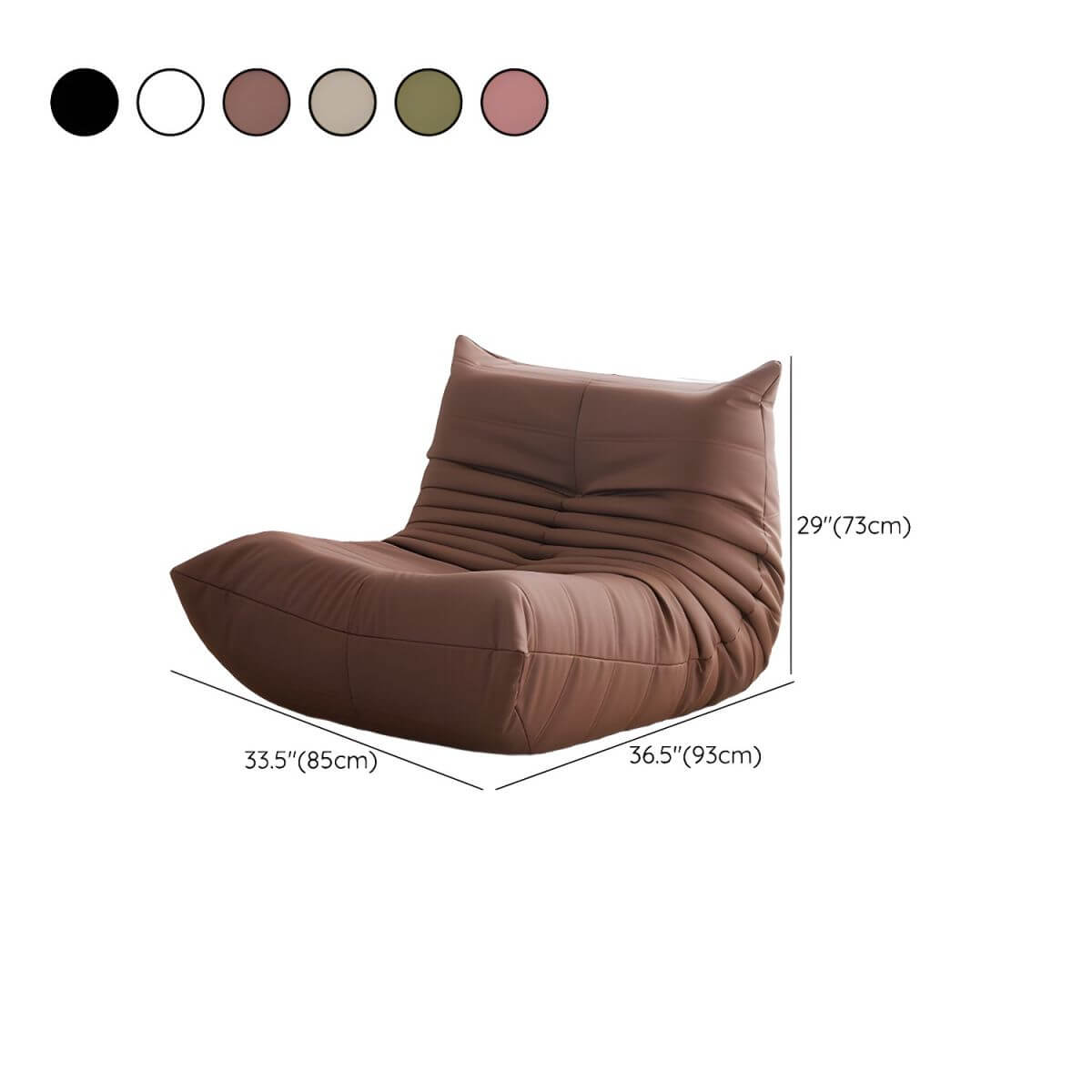 Cozy Sponge Bean Bag Lounger Solid Color
