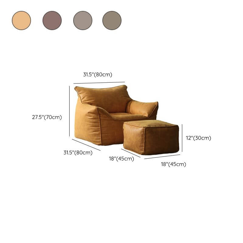Minimalist decor featuring bean bag chair