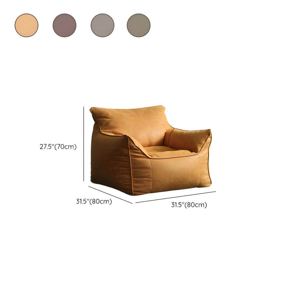 Stylish bean bag chair in living room setting