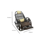 Light Brown Craftsman Cane Rocking Armchair