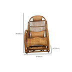 Black Walnut Craftsman Cane Rocking Armchair