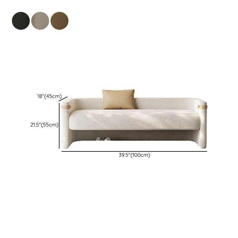 Modern cream ottoman with stylish legs