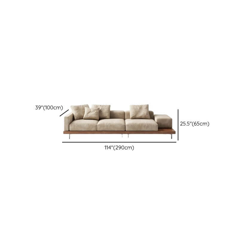 Comfortable floor sofa with armrests