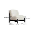 Modern side chair with fixed back and pillow