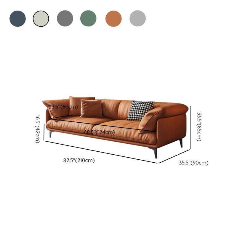 Comfortable off-white upholstered sofa