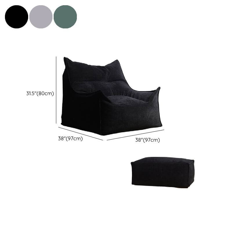 Person relaxing on eco friendly chenille bean bag