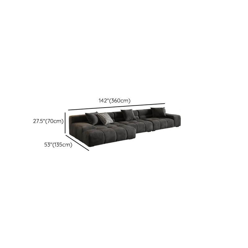 Stylish left-facing sofa chaise