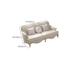 Modern Loveseat with Sloped Arms and Nailhead Decoration