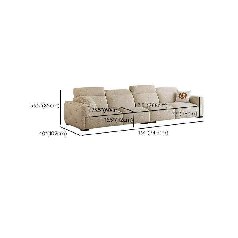 modern loveseat with plush cushions