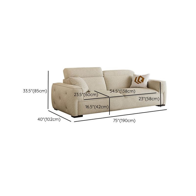 sophisticated off-white sofa with sleek lines