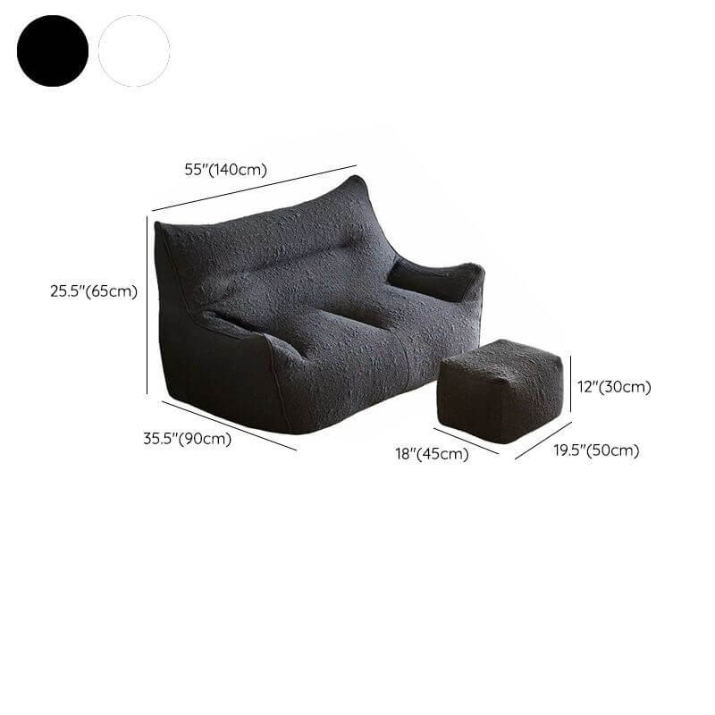 Polyester blend bean bag chair with pre-filled polypropylene beans
