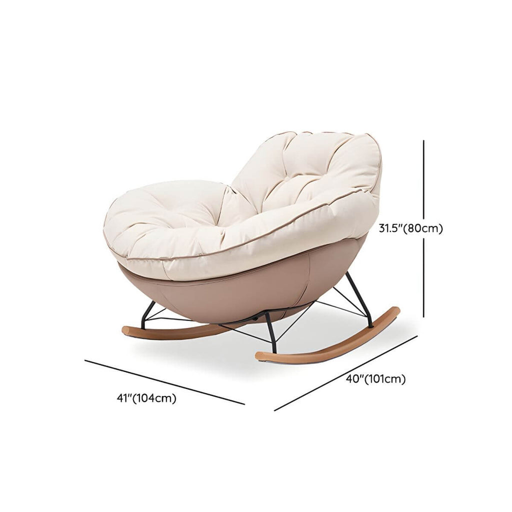 tufted design rocking chair