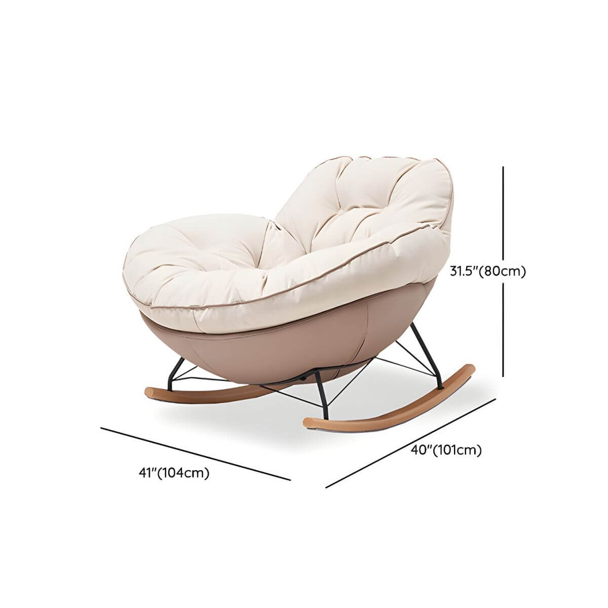 tufted design rocking chair