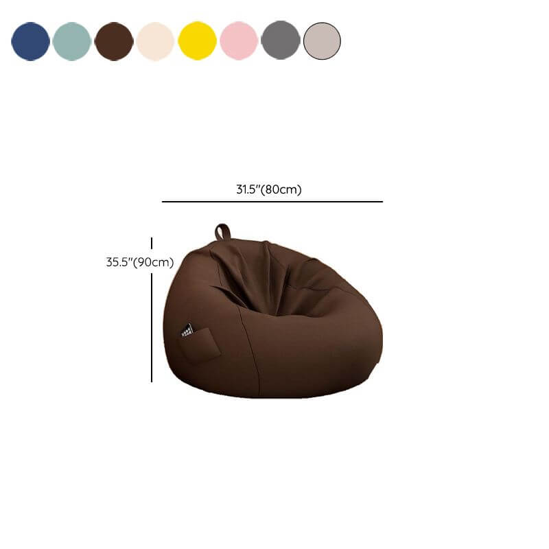 Armless children's bean seat in various colors