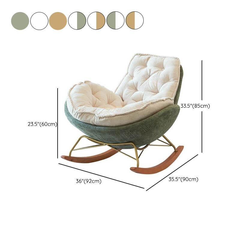 Ergonomic Nursery Rocking Chair with Ottoman