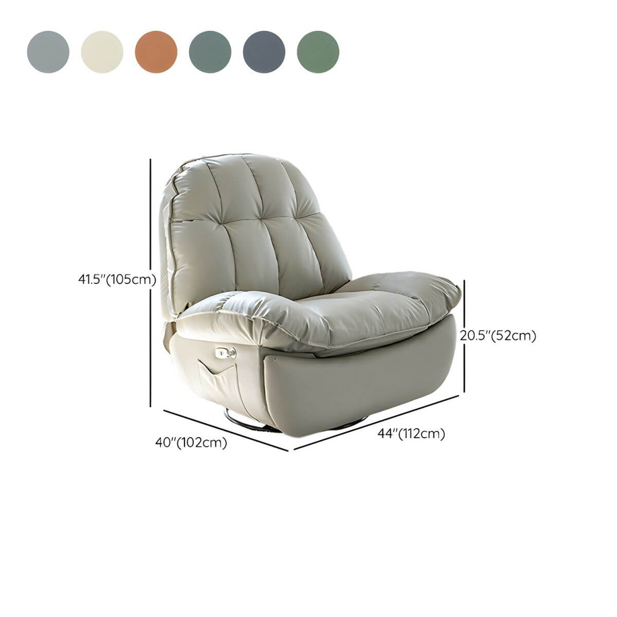 ergonomic recliner with foam seat fill