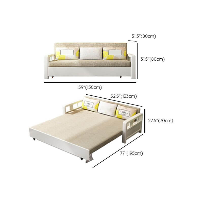 Elegant setup of modern loveseat in home