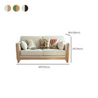 Sleek design fabric sofa in trendy apartment