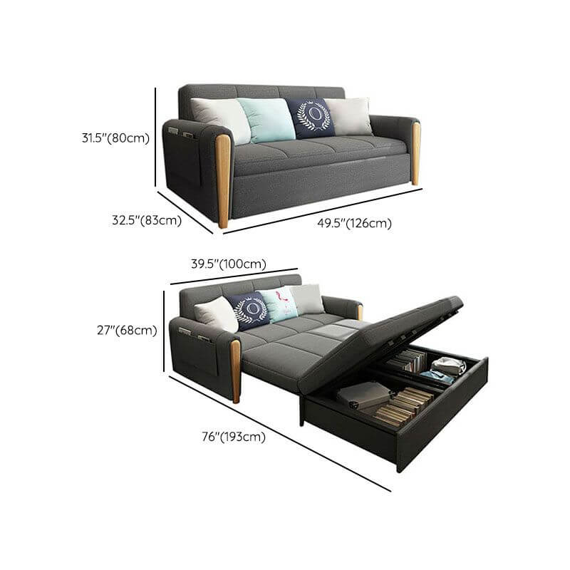 Foldable sofa bed in an apartment