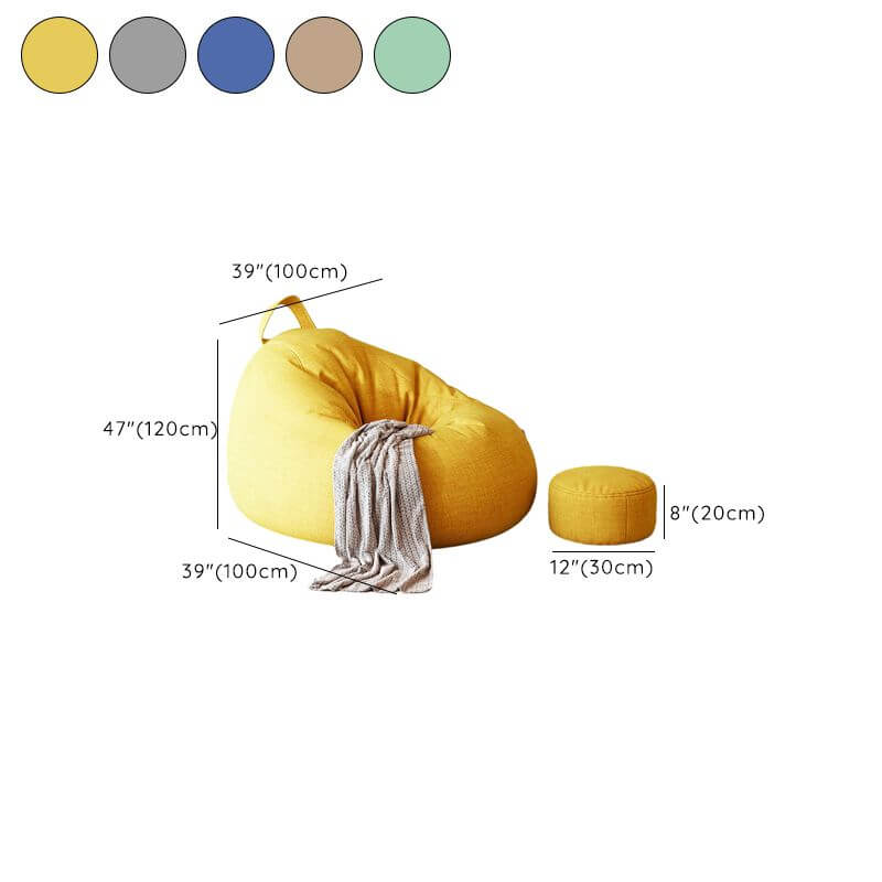 Dark Gray Bean Bag Chair in Living Room