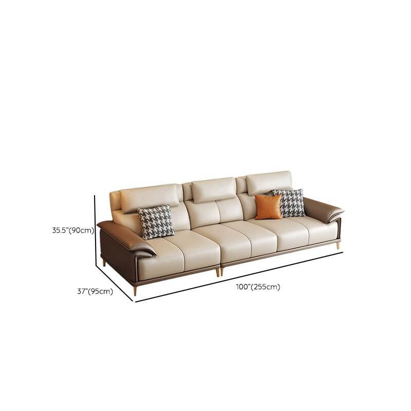 fade-proofed white standard sofa in living room