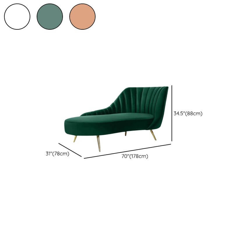 Living Room Glam Chair with Green Upholstery