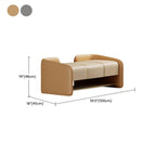 Glam Leather Rectangle Ottoman front view