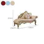 Champagne leather chaise lounge in living room