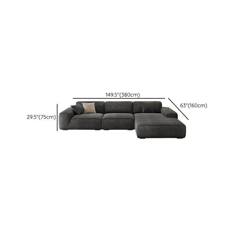 Elegant right straight 2-seater sofa