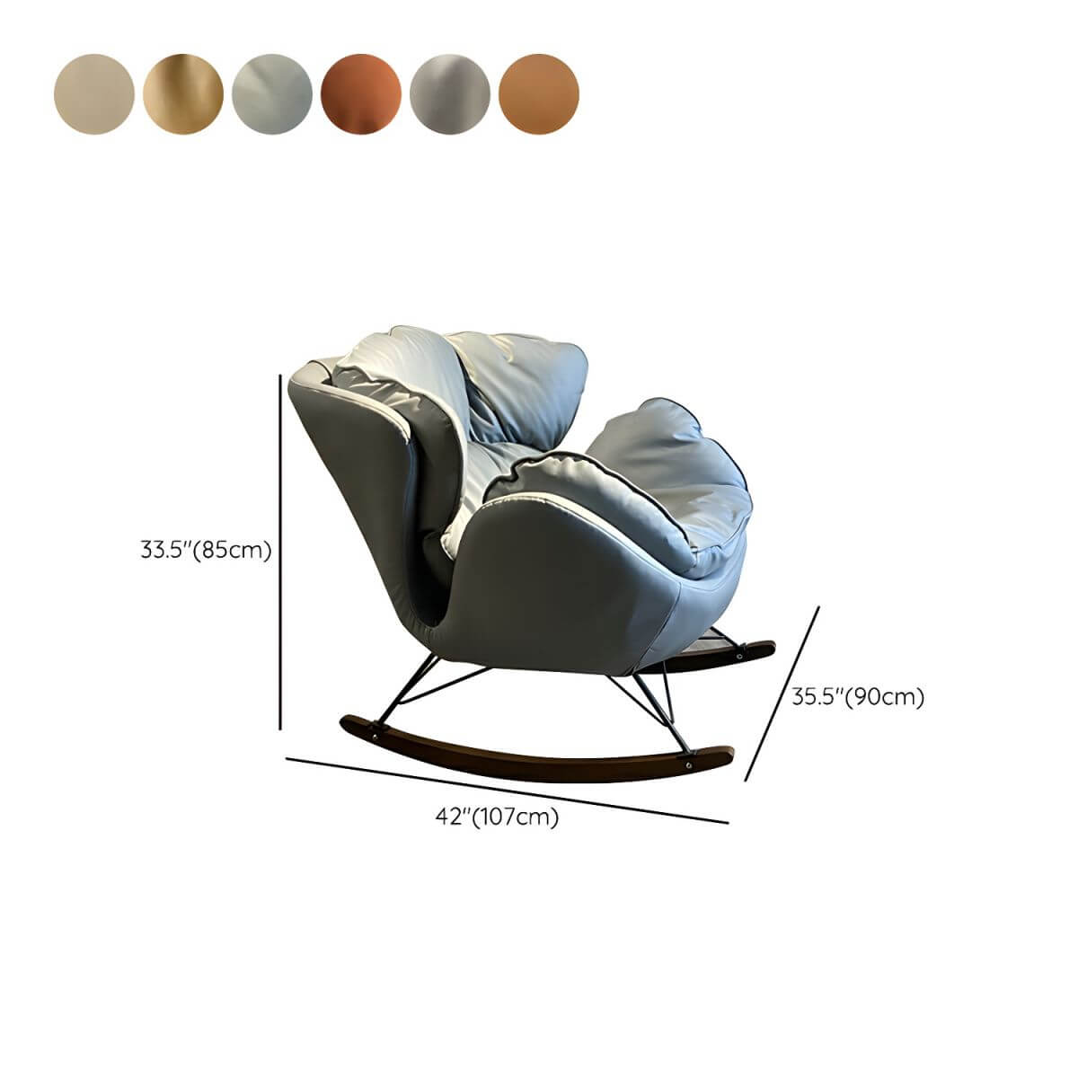 modern indoor rocking chair design close-up