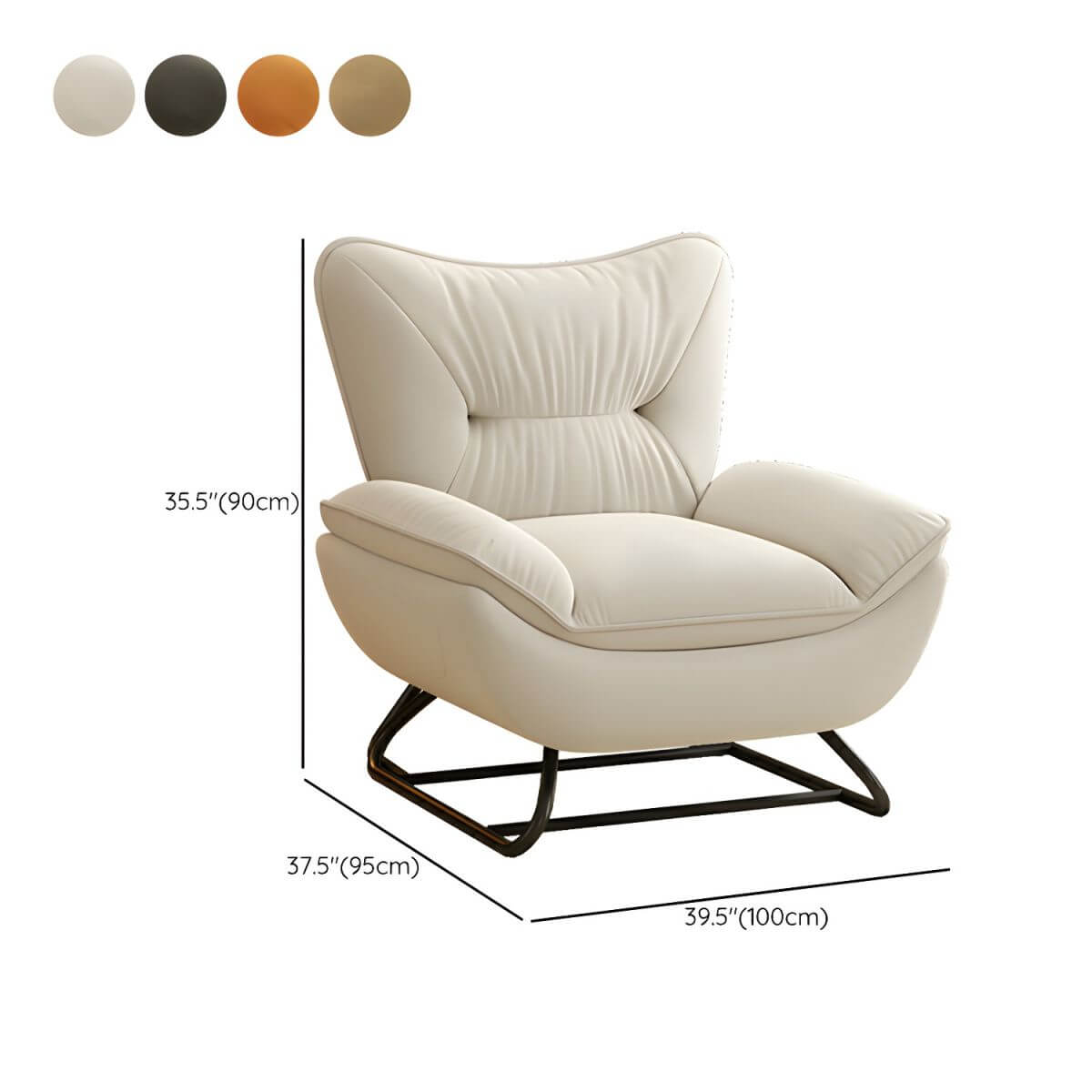 Wingback Design of Indoor Modern Rocking Chair