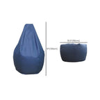 Indoor Navy Tech Cloth Bean Bag Chair front view