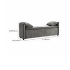 Modern Black Bedroom Bench with Armrests