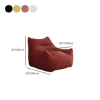 Maroon bean bag chair with plush fabric