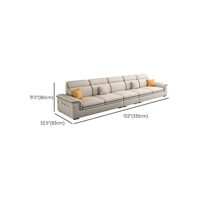 Ivory Sofa with Cushions