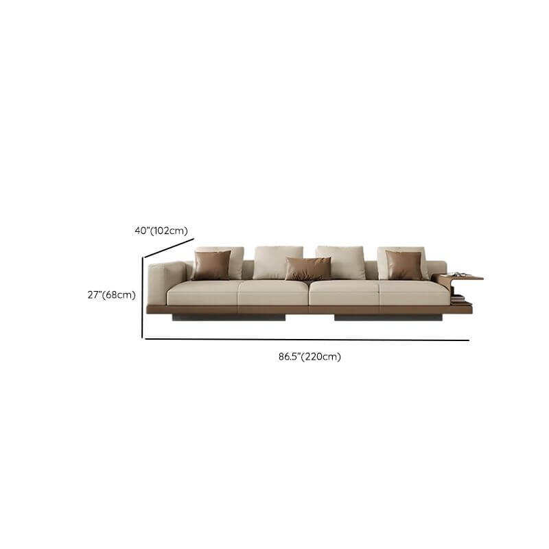 Ivory Standard Sofa with arms