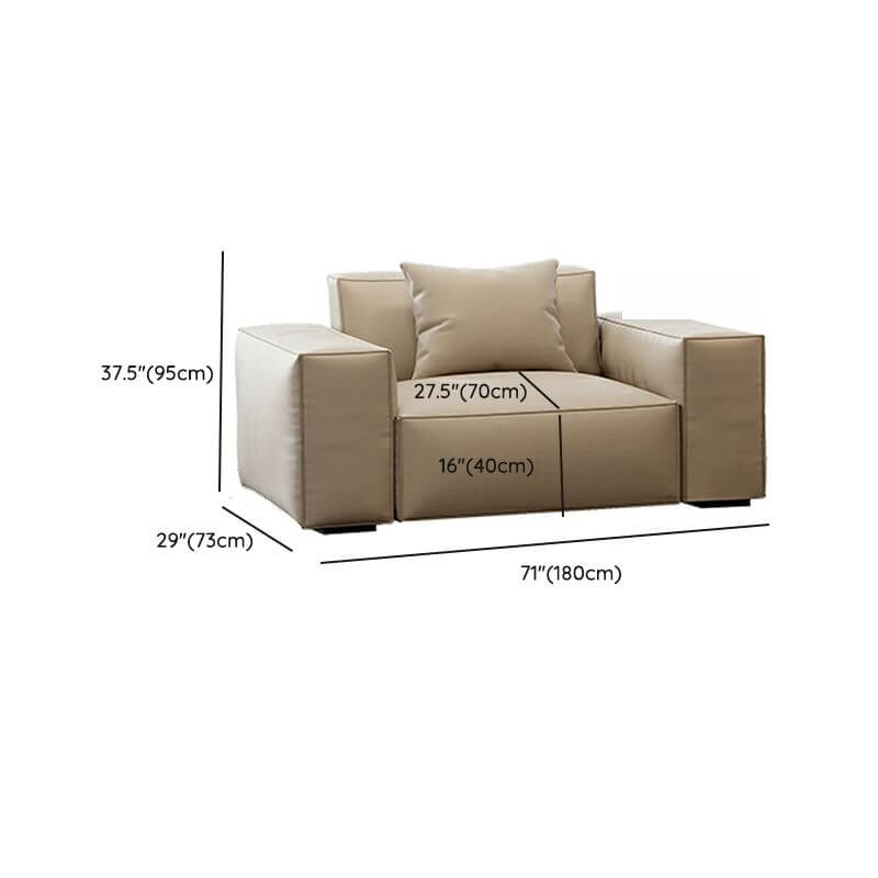 Durable leather sofa with sophisticated look