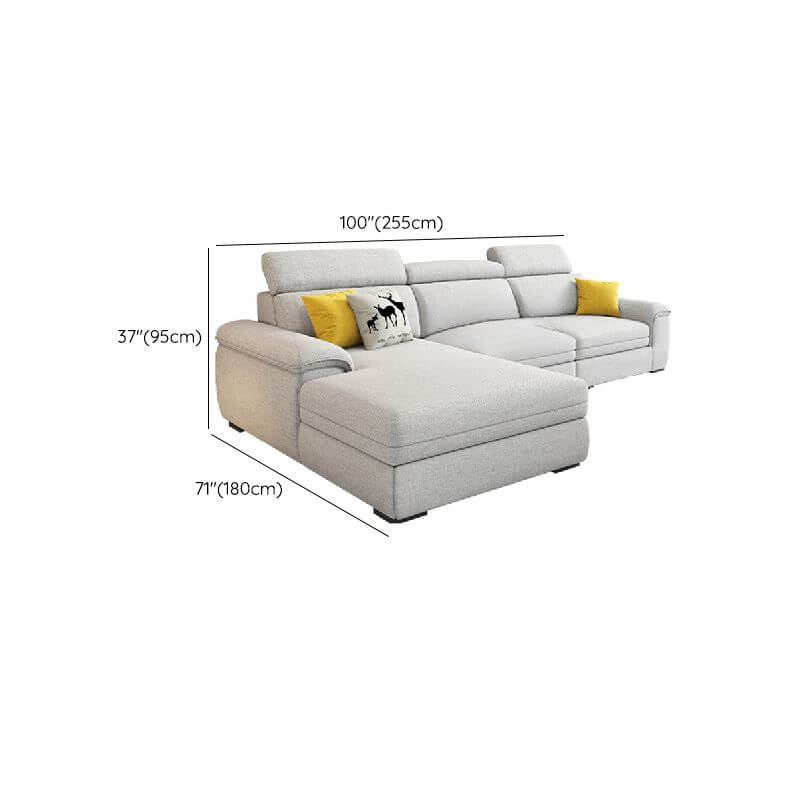 Plush cushions on the L-Shape recliner sofa