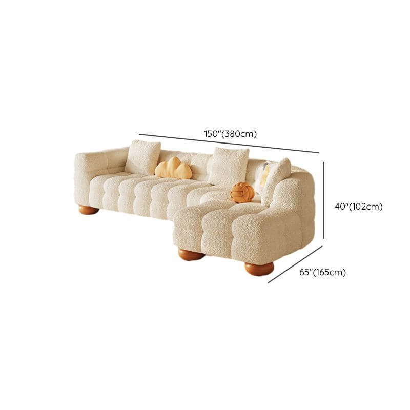 Corner sectional with pillows