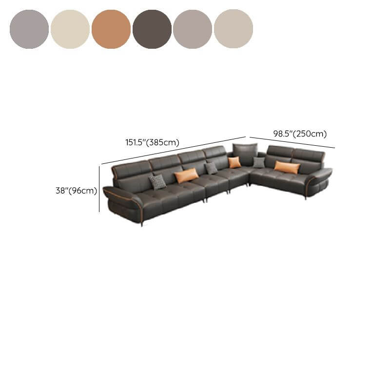 Modern L-Shape Sectional with soft fabric