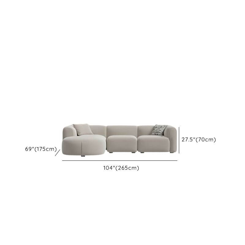 Durable Cream Corner Sectional Sofa