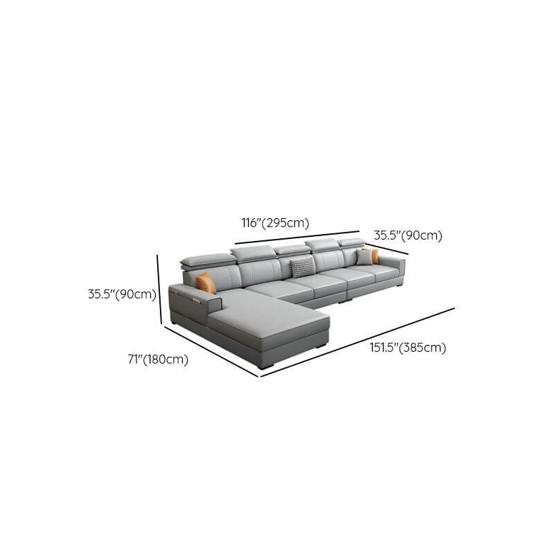 L-Shape Fungus-resistant Sofa Chaise from the side