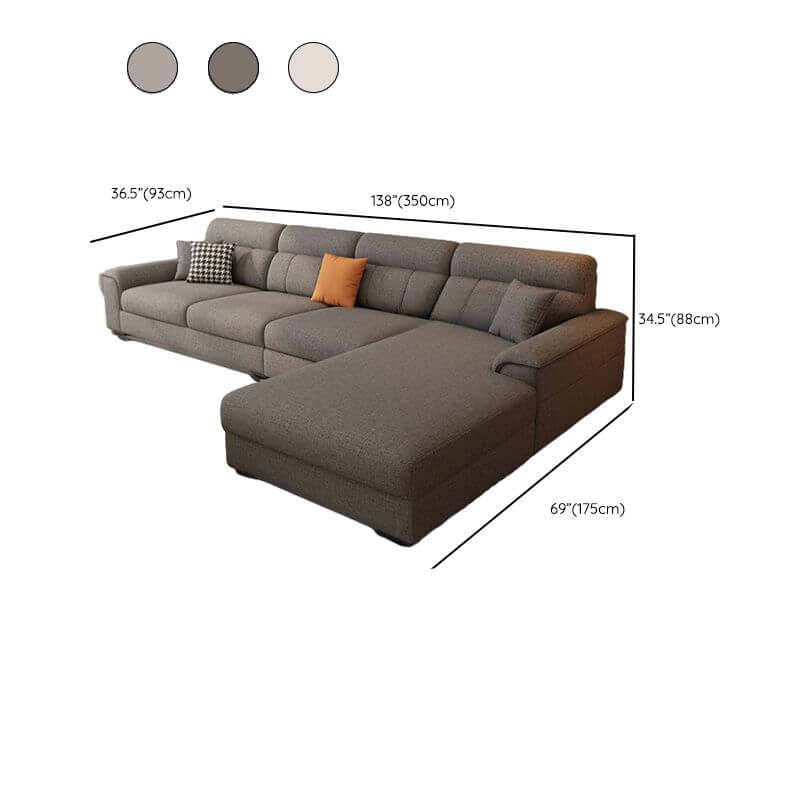 Comfortable sofa chaise with hidden support