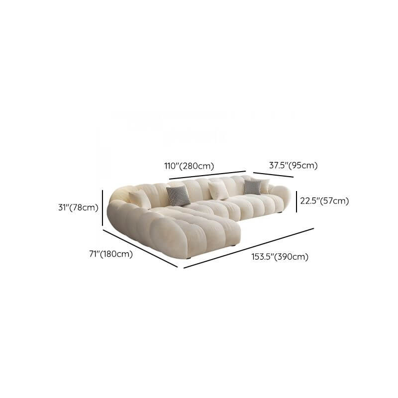 L-Shape Recliner with decorative cushions
