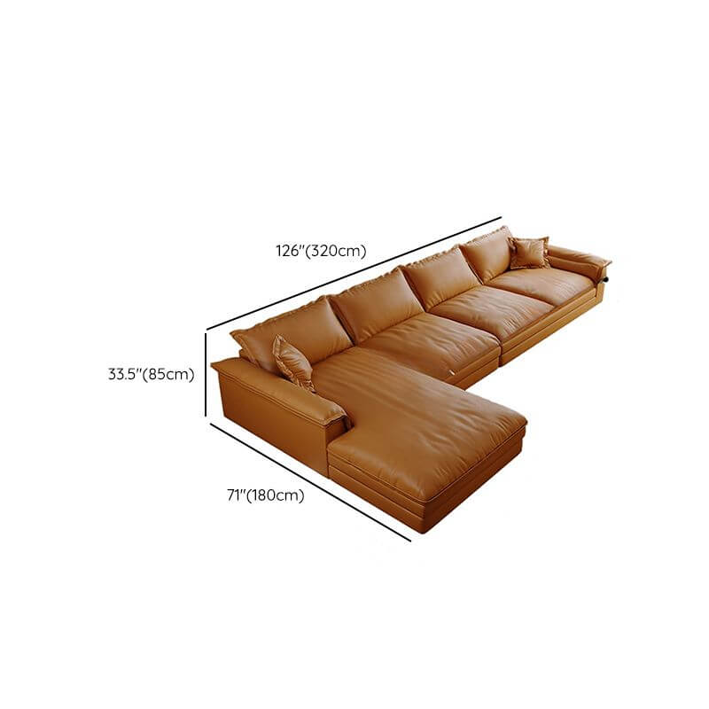Plush Amber Cushion Sofa
